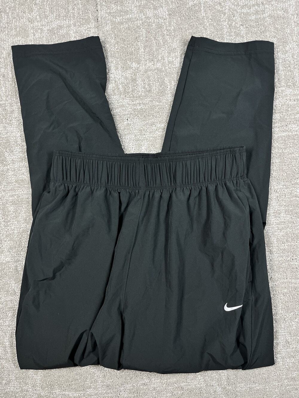 Nike Black Pull On Athletic Straight Leg Track Running Pant Size Small
